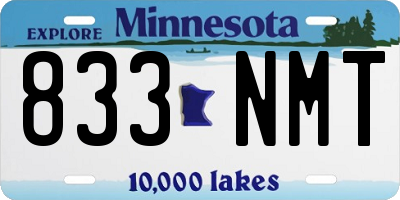 MN license plate 833NMT