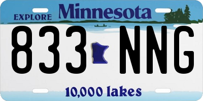MN license plate 833NNG