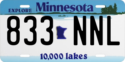 MN license plate 833NNL