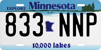 MN license plate 833NNP