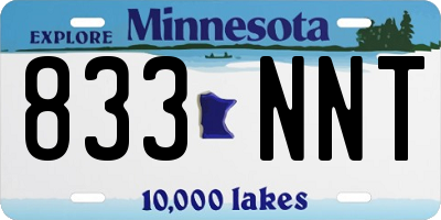 MN license plate 833NNT