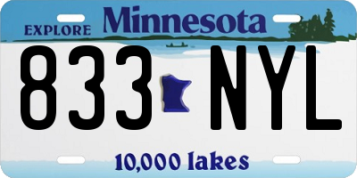 MN license plate 833NYL