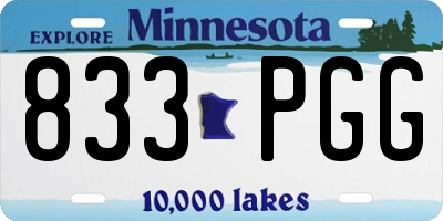 MN license plate 833PGG