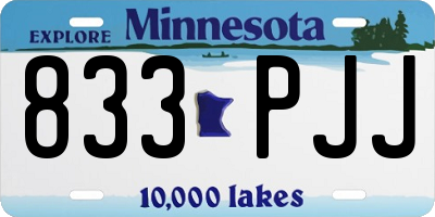 MN license plate 833PJJ