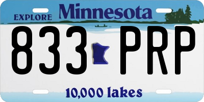 MN license plate 833PRP