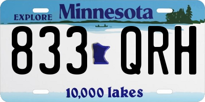MN license plate 833QRH
