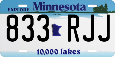 MN license plate 833RJJ
