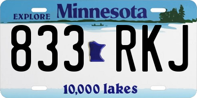 MN license plate 833RKJ