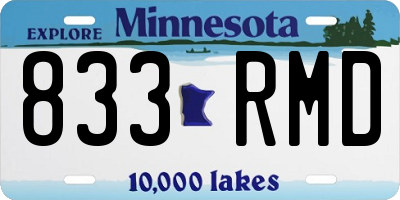 MN license plate 833RMD