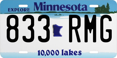 MN license plate 833RMG