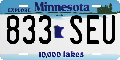 MN license plate 833SEU