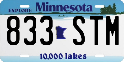 MN license plate 833STM