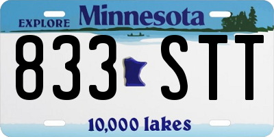 MN license plate 833STT