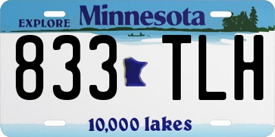 MN license plate 833TLH