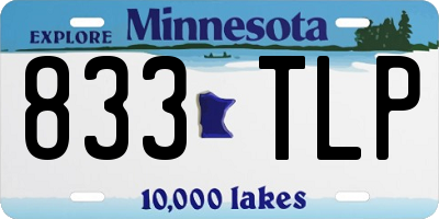 MN license plate 833TLP