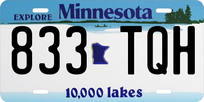 MN license plate 833TQH