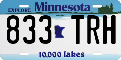MN license plate 833TRH