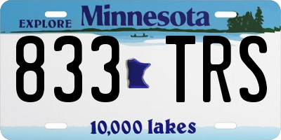 MN license plate 833TRS