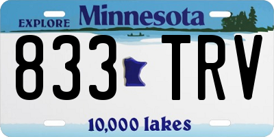 MN license plate 833TRV
