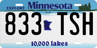 MN license plate 833TSH