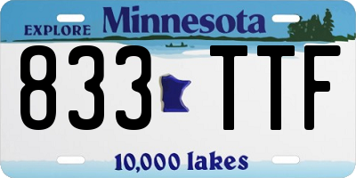 MN license plate 833TTF