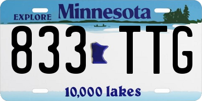 MN license plate 833TTG