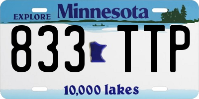 MN license plate 833TTP