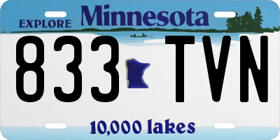 MN license plate 833TVN
