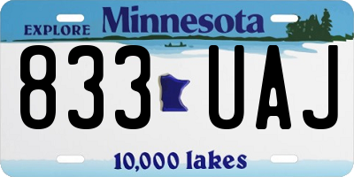 MN license plate 833UAJ