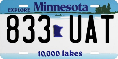 MN license plate 833UAT