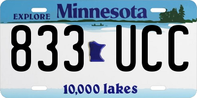 MN license plate 833UCC