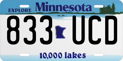 MN license plate 833UCD