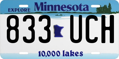 MN license plate 833UCH