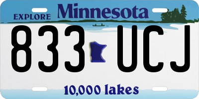MN license plate 833UCJ