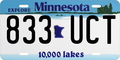 MN license plate 833UCT