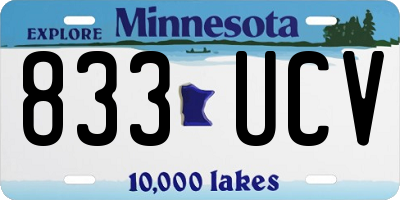 MN license plate 833UCV