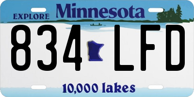 MN license plate 834LFD