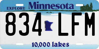 MN license plate 834LFM