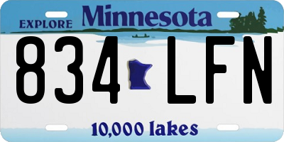 MN license plate 834LFN