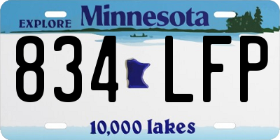 MN license plate 834LFP