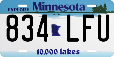 MN license plate 834LFU