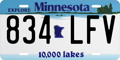 MN license plate 834LFV