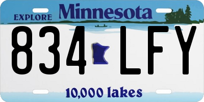 MN license plate 834LFY