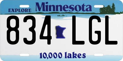 MN license plate 834LGL