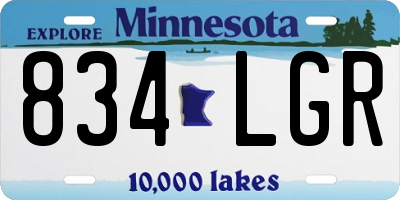 MN license plate 834LGR