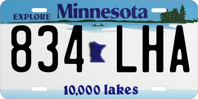 MN license plate 834LHA