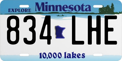 MN license plate 834LHE