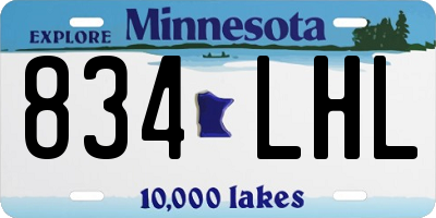 MN license plate 834LHL