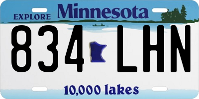 MN license plate 834LHN