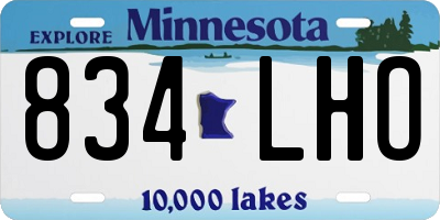 MN license plate 834LHO